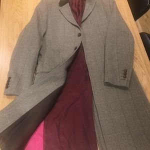 Herringbone Single Breasted Overcoat